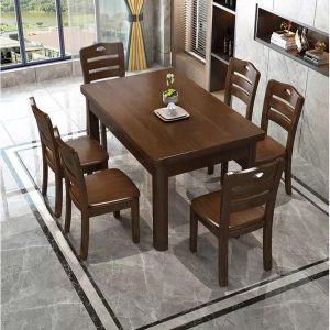 Bàn ăn gỗ cao cấp phong cách hiện đại